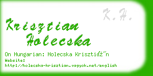 krisztian holecska business card